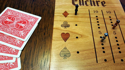 Euchre Score Board with Peg Storage