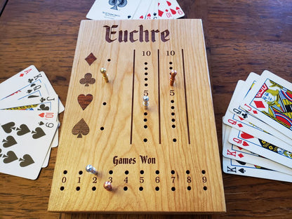 Deluxe / Travel Euchre Score Board