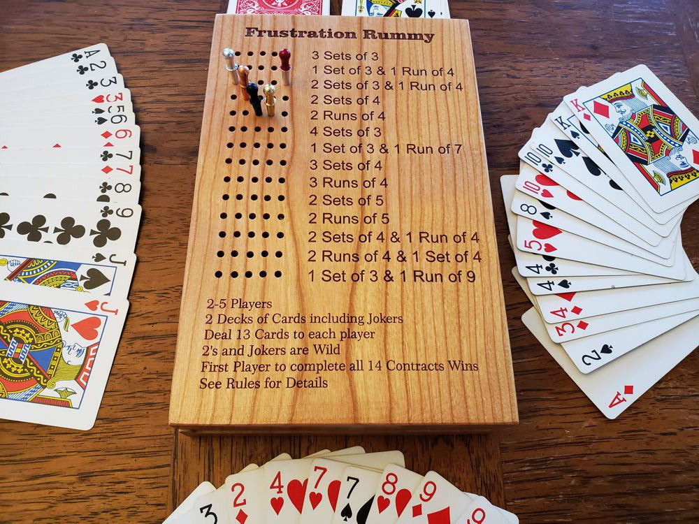 Deluxe / Travel Frustration Rummy Scoreboard with Storage