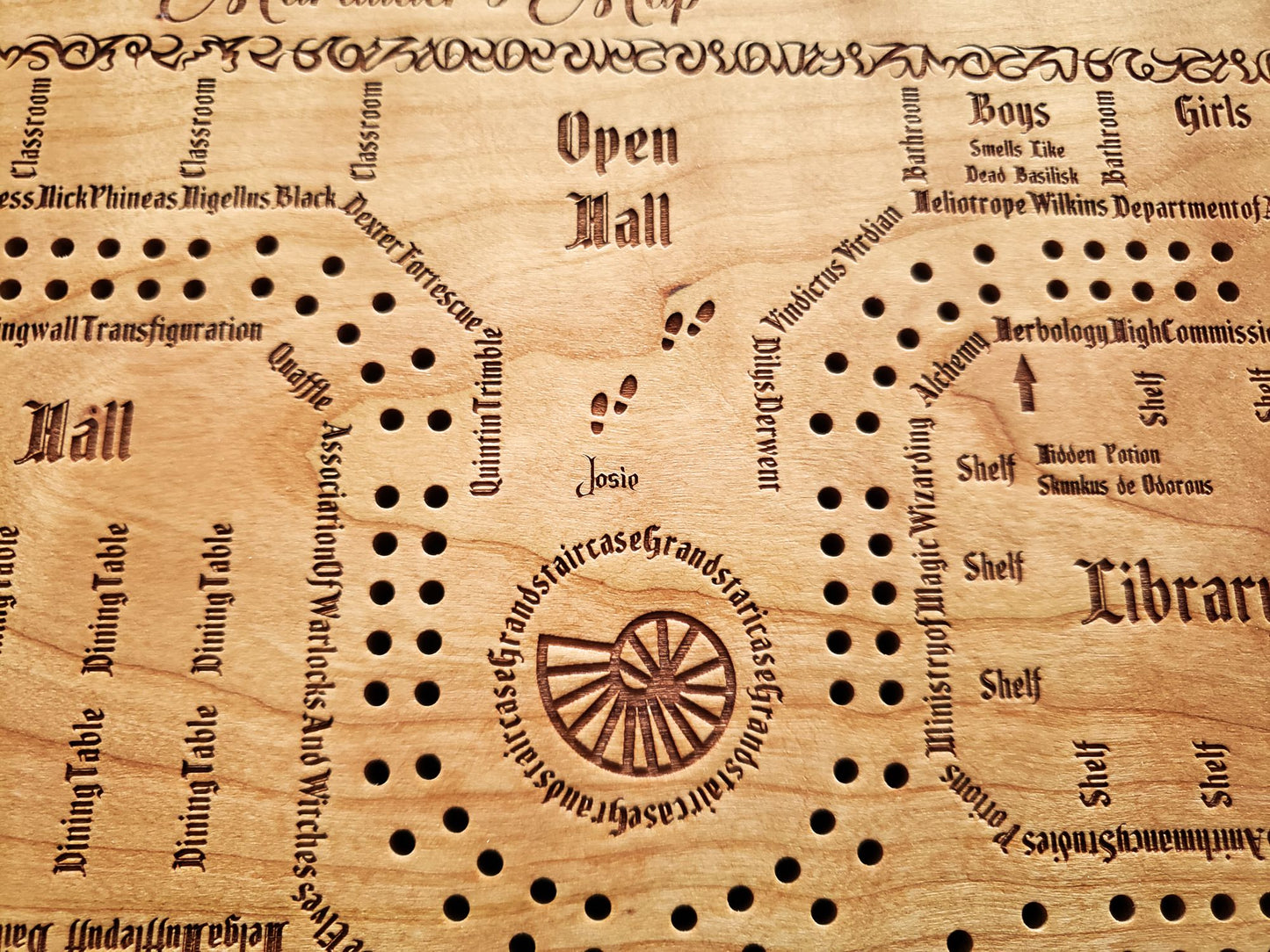 Marauder's Map Cribbage Board