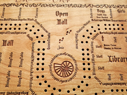 Marauder's Map Cribbage Board