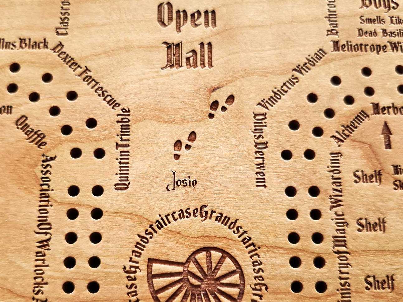 Marauder's Map Cribbage Board