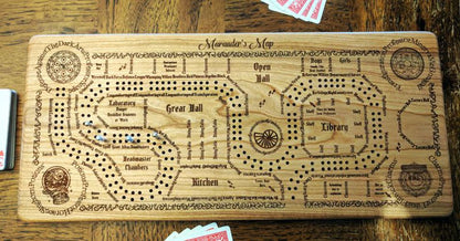 Marauder's Map Cribbage Board