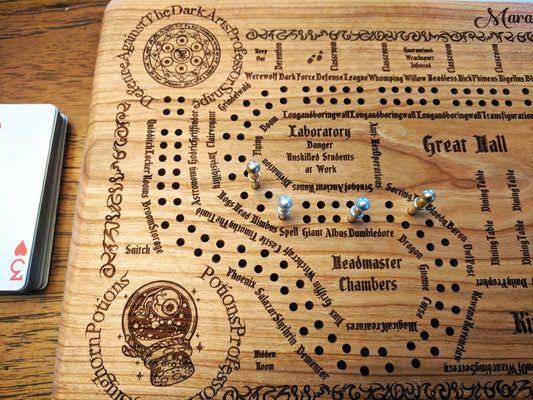 Marauder's Map Cribbage Board
