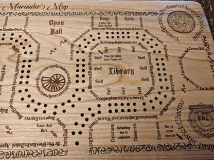 Marauder's Map Cribbage Board