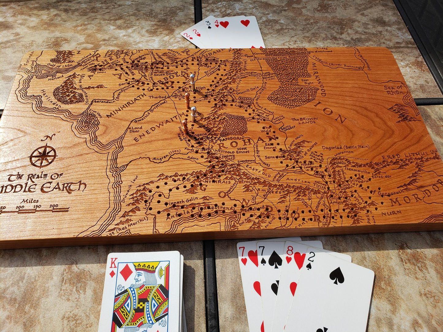 Middle Earth Frodo Trek Cribbage Board