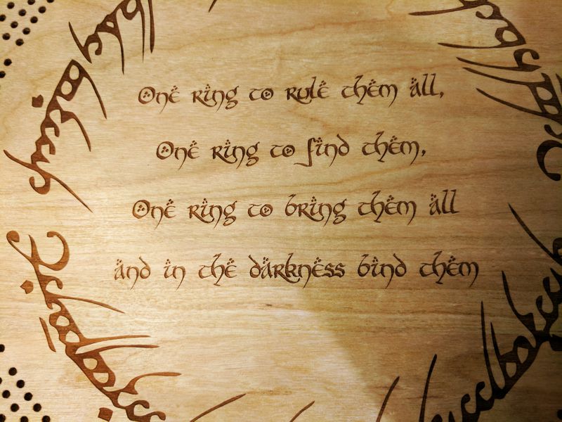 The One Ring Cribbage Board