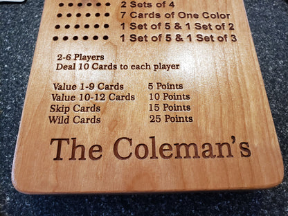 Phase 10 Scoreboard with Peg Storage