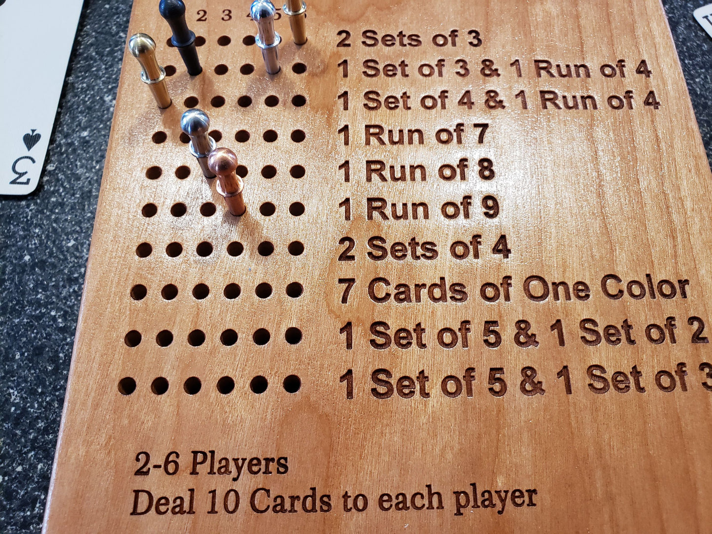 Phase 10 Scoreboard with Peg Storage