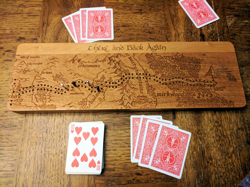 There and Back Again Cribbage Board