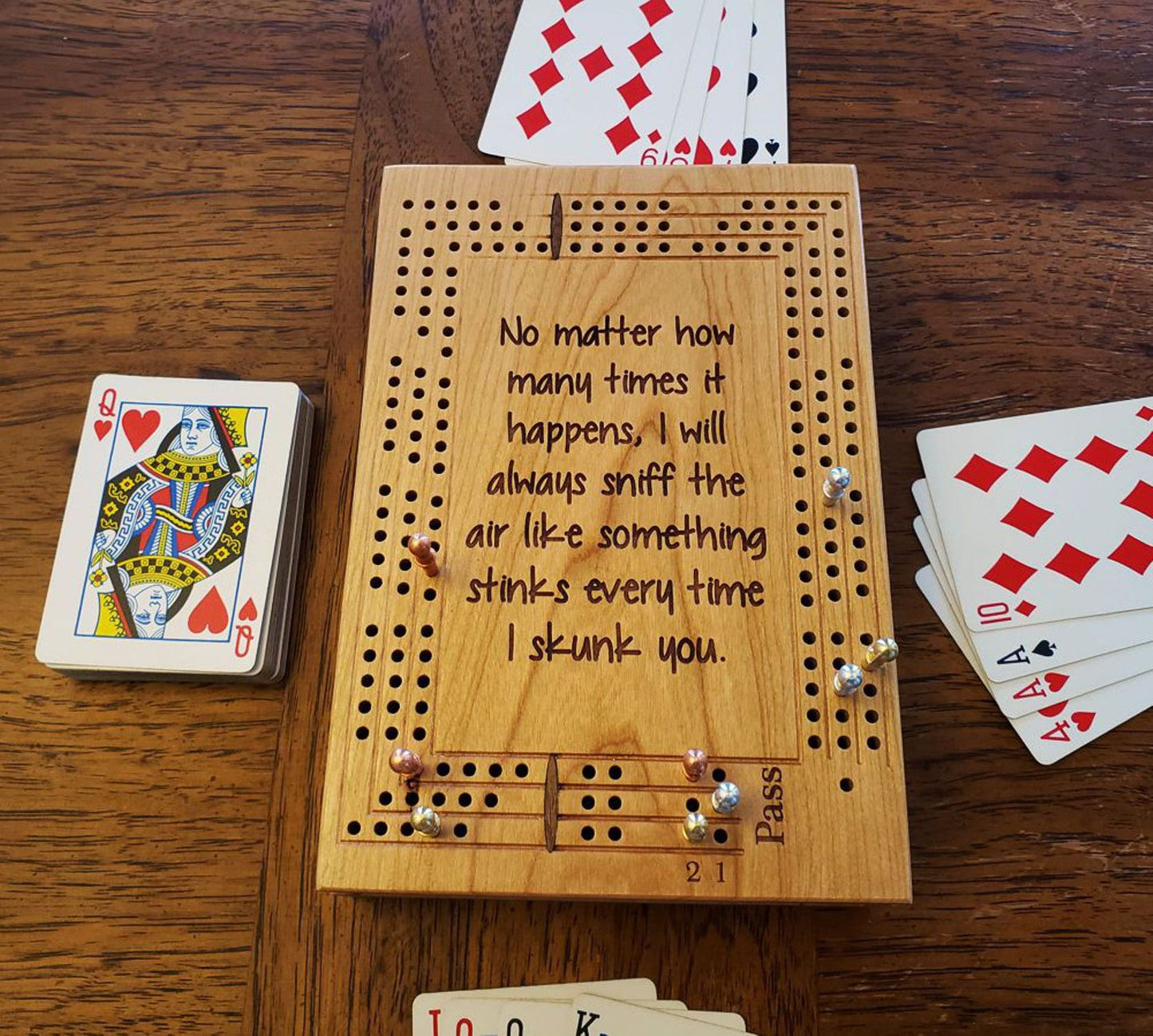 Travel Cribbage Board - Skunked