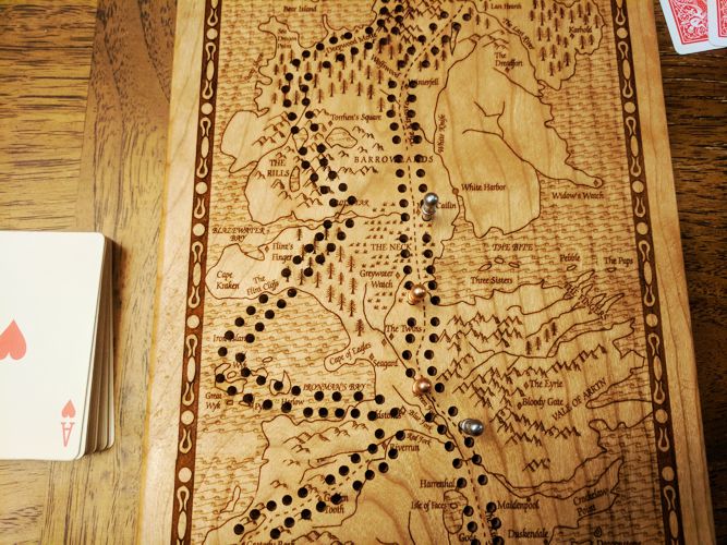 Game of Thrones - Westeros Cribbage Board