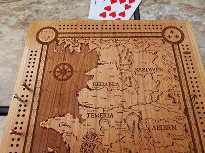 Witcher World Map Cribbage Board
