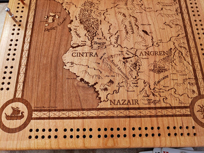 Witcher World Map Cribbage Board